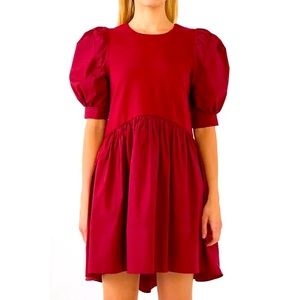 NWT English Factory red high low dress
